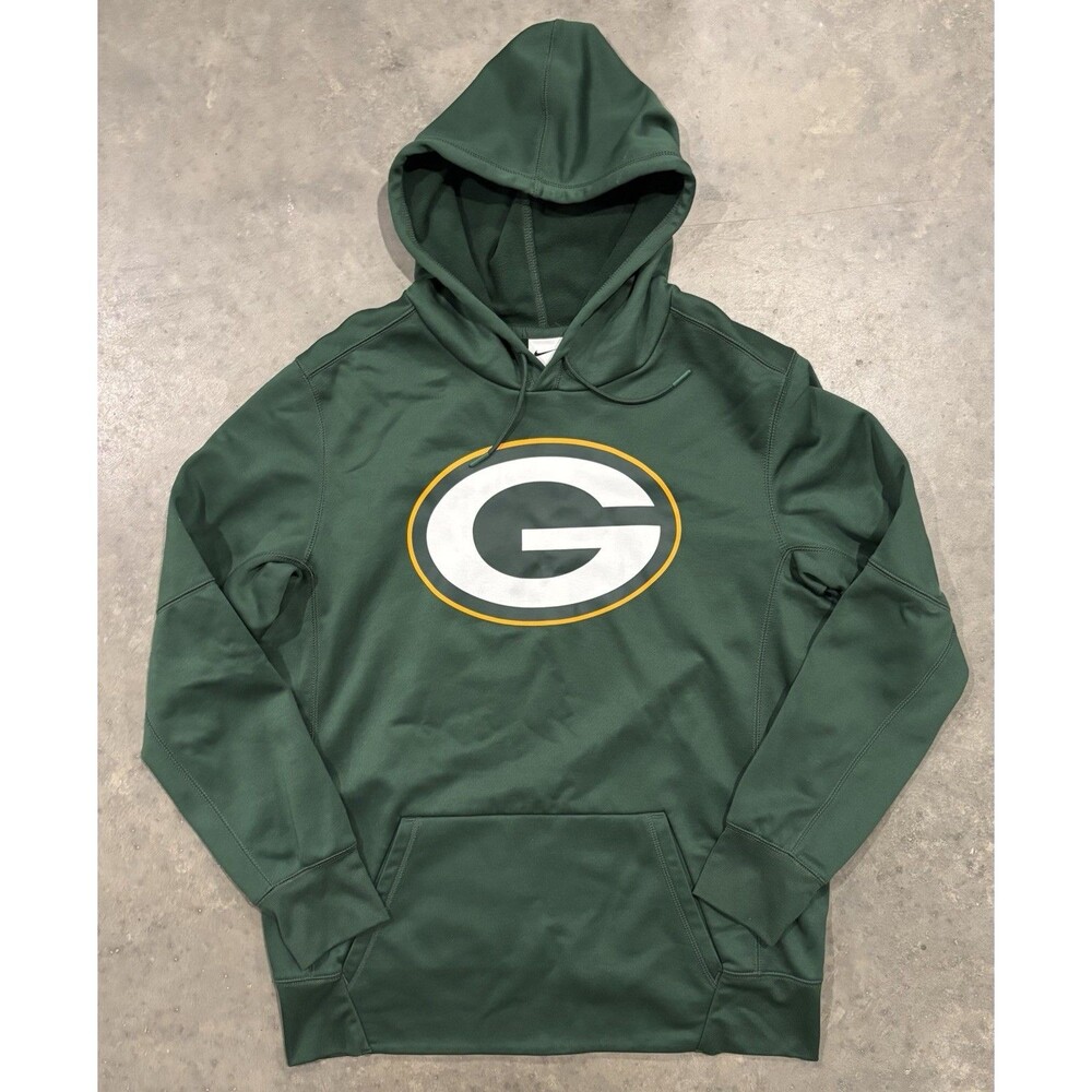 Nike Green Bay Packers Hoodie Sweatshirt Mens Large Sportswear Club